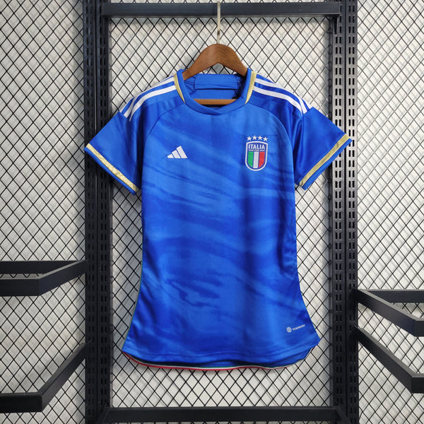 CAMISA FEMININA DA ITALIA 23/24 AZUL