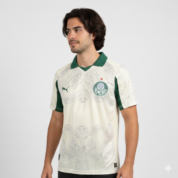 CAMISA DO PALMEIRAS 25/26 BEGE EDIÇÃO ESPECIAL